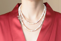 Pearl Necklace(真珠ネックレス）＆　シルバーネックレス