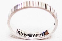 純銀製　love myself RING 