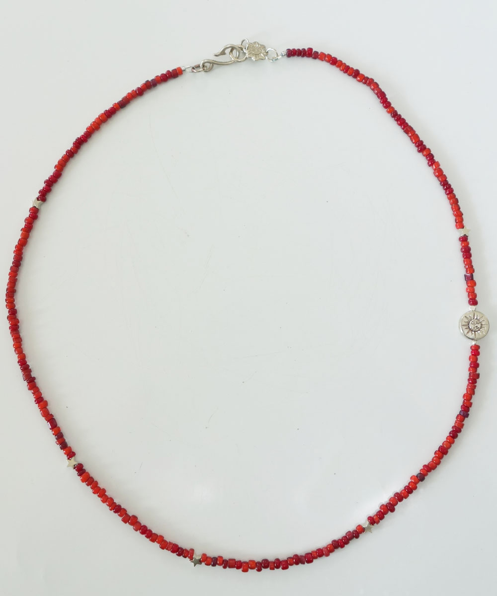 WHITE HEART BEADS  LONG NECKLACE(ホワイトハートビーズロングネックレス)3