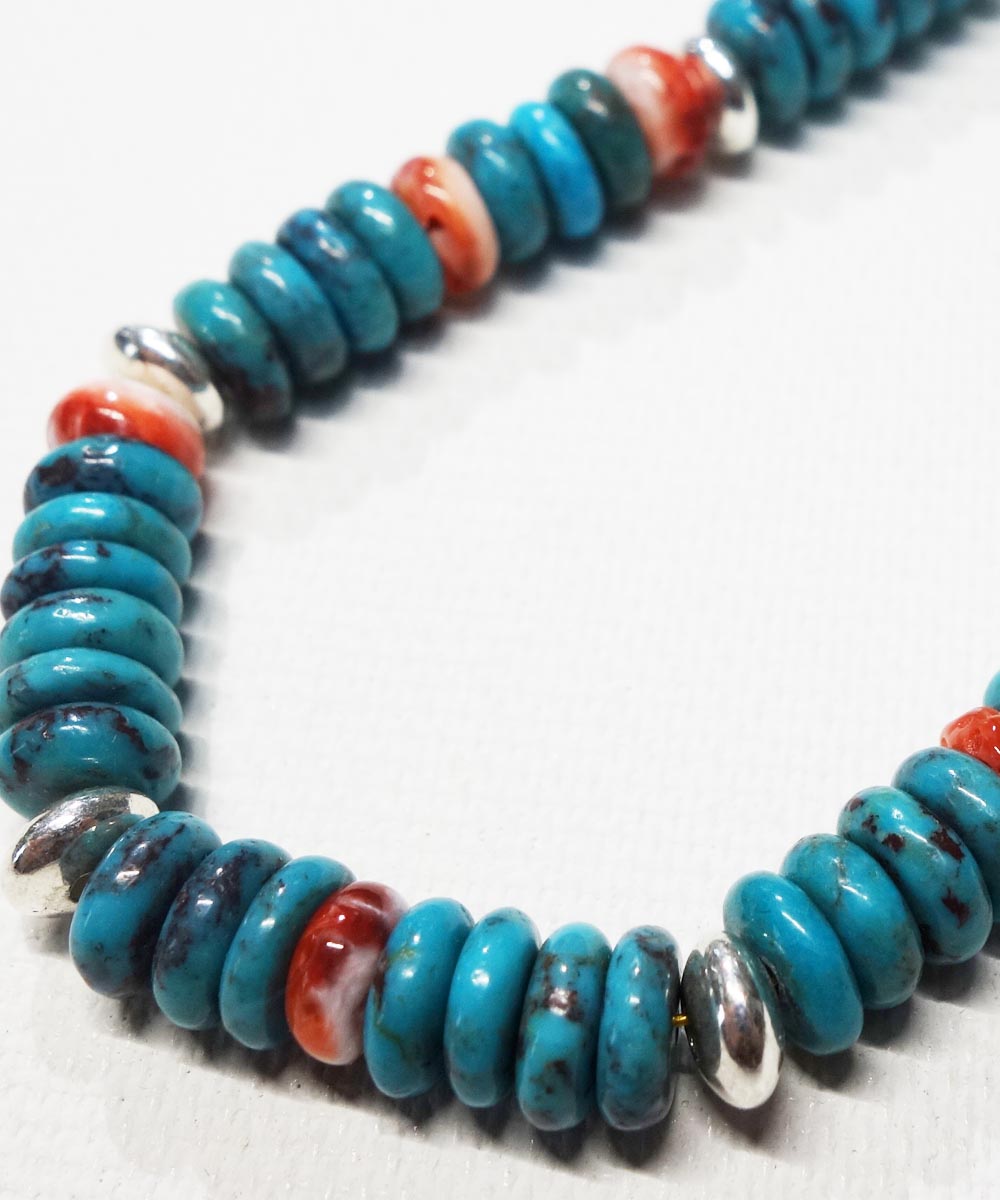 TURQUOISE ＆ SPINY OYSTER SHELL NECKLACE(ターコイズ＆スパイニーオイスターシェル　ネックレス）6
