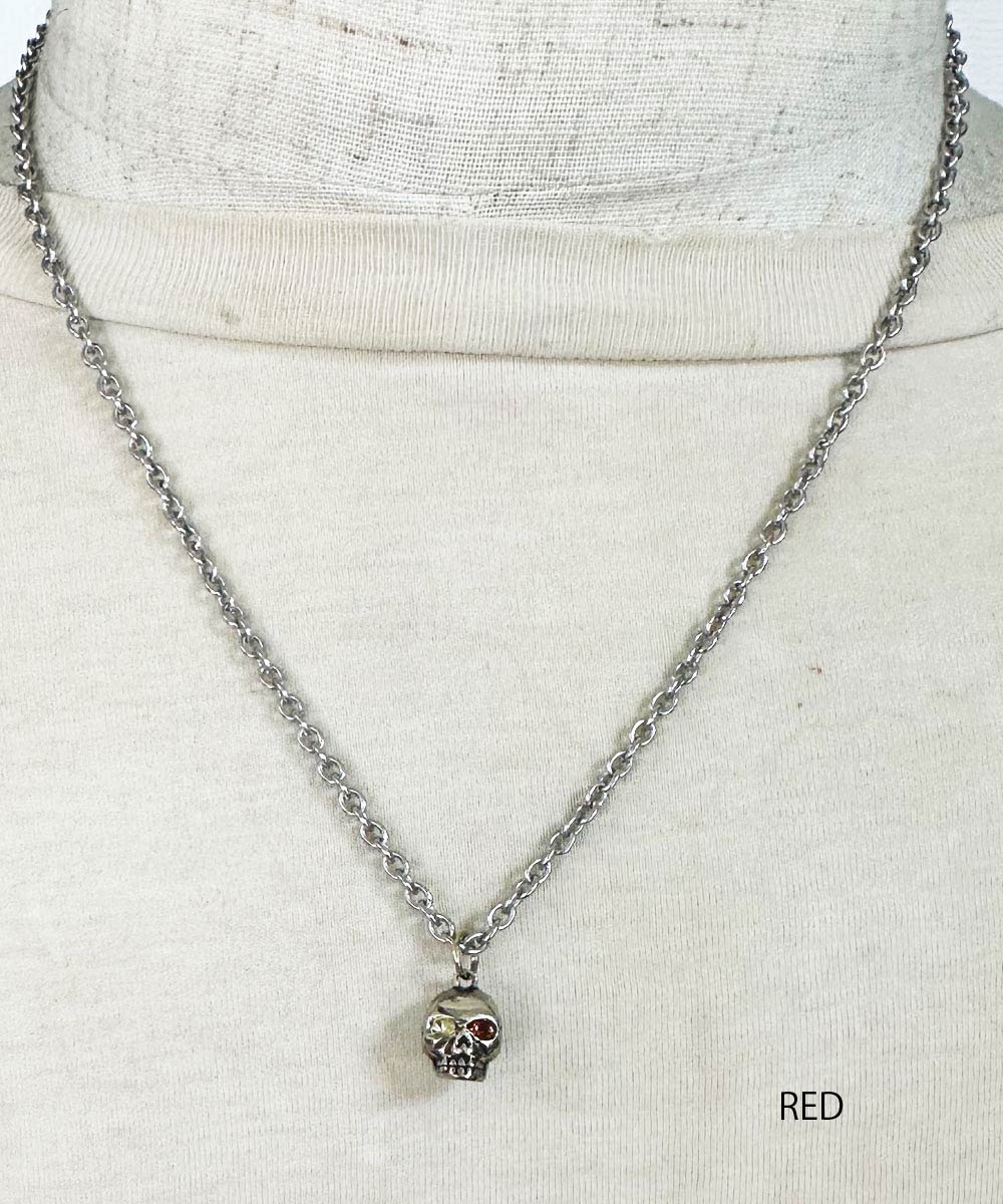 SKULL NECKLACE RED EYE(シルバースカルネックレス レッドアイ SKULL NECKLACE RED EYE(シルバースカルネックレス レッドアイ