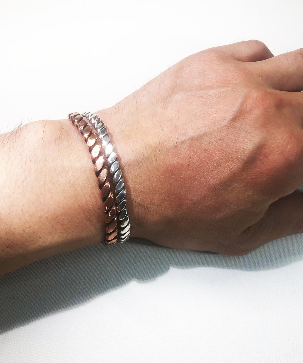 SILVER1000 TWIST BRACELET (純銀製ツイストブレスレット)｜Color