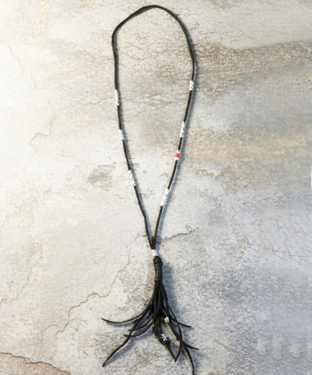 DEERSKIN ＆ STERLINGSILVER BEADS NECKLACE (ディアスキン＆スターリングシルバービーズ　ネックレス）4