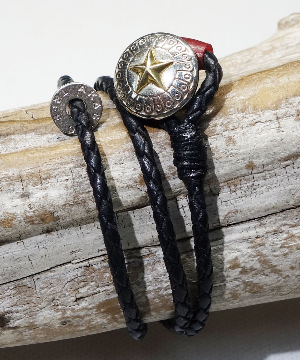 LEATHER  CONCHO BRACELET(3重巻レザーコンチョブレスレット) 9