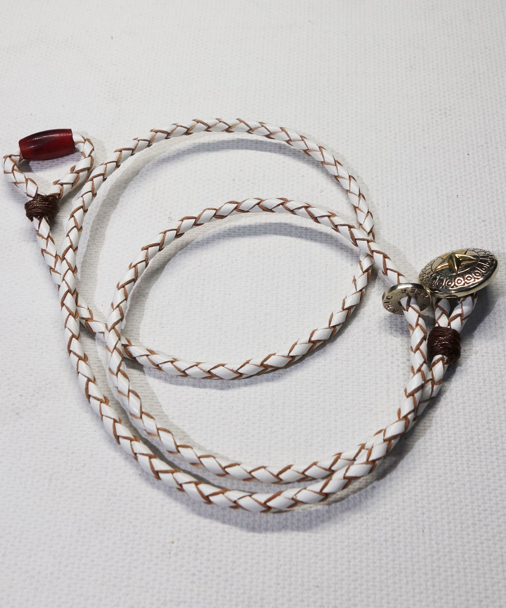 LEATHER  CONCHO BRACELET(3重巻レザーコンチョブレスレット) 3