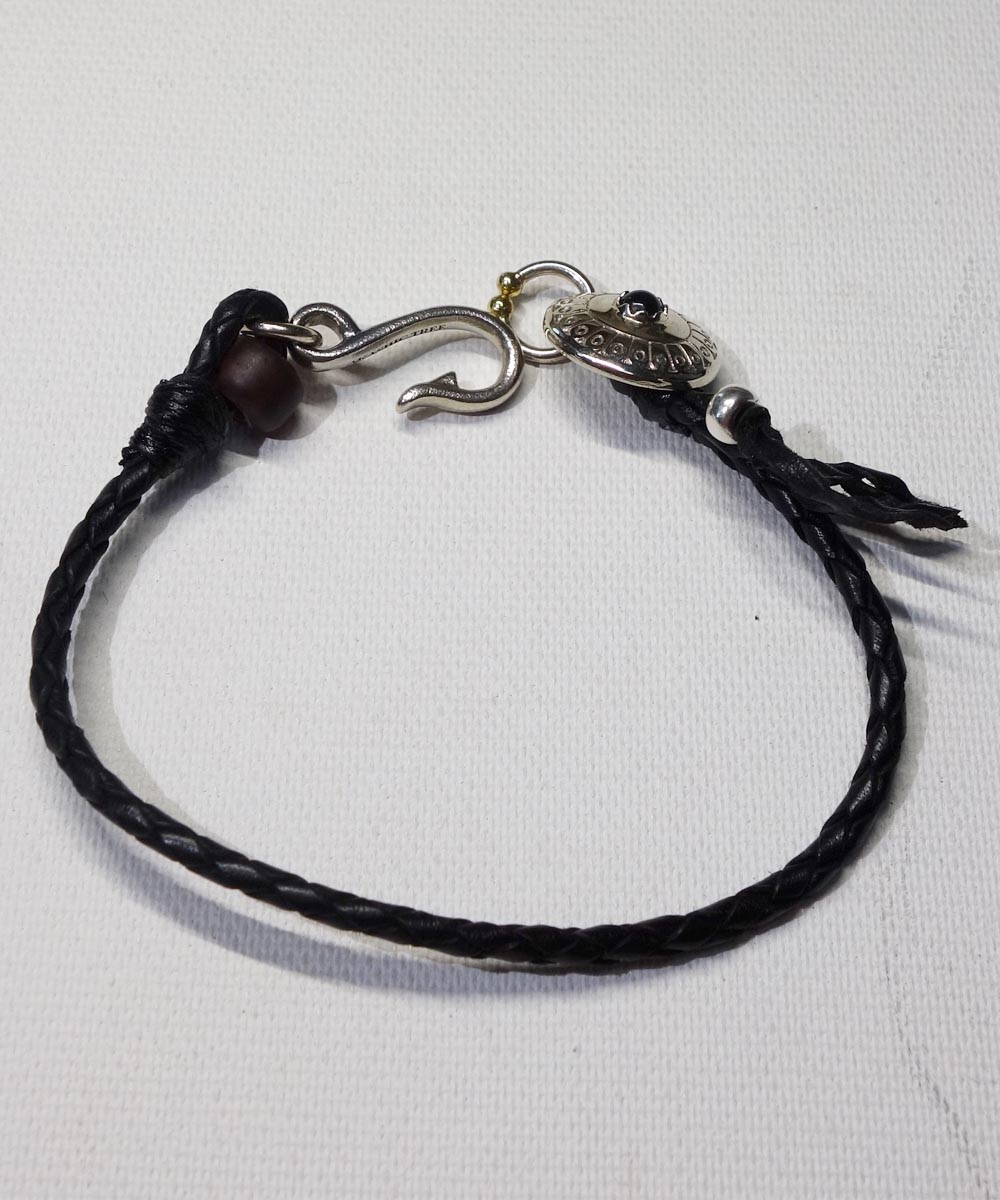 LEATHER  CONCHO BRACELET(レザーコンチョブレスレット　オニキス) 5