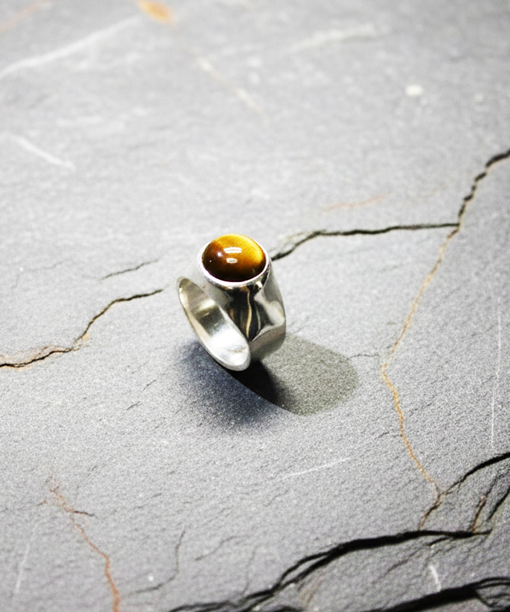 SV1000 TIGER EYE RING（純銀製タイガーアイリング）｜COLOR-YELLOW