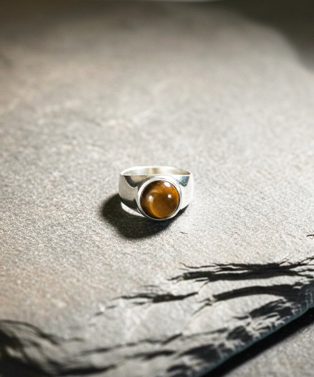 SV1000 TIGER EYE RING(純銀製タイガーアイリング)|COLOR-YELLOW SV1000 TIGER EYE RING(純銀製タイガーアイリング)|COLOR-YELLOW