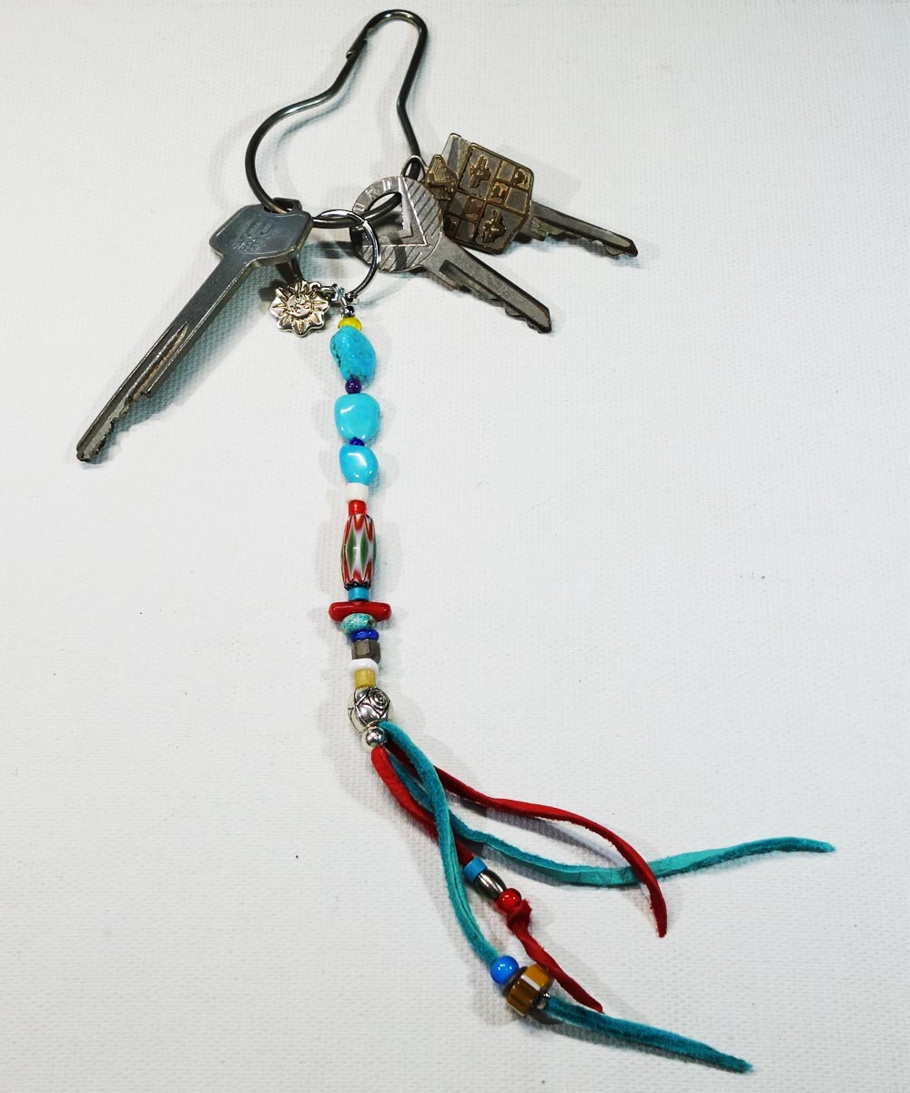 MULTI COLOR KEY RING　30　(マルチカラーキーリング)Top-Natural Stone(TURQUOISE)　1