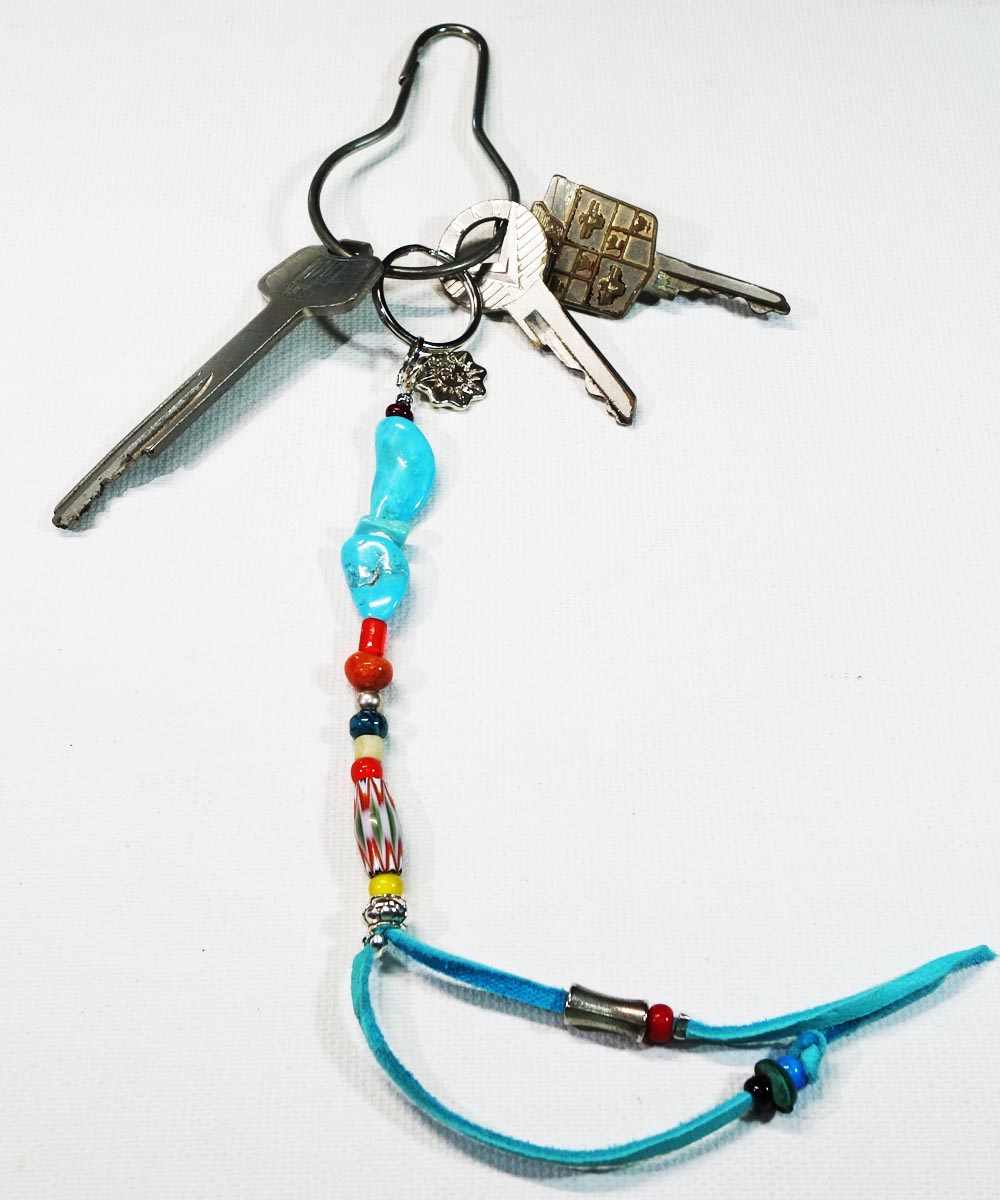 MULTI COLOR KEY RING　31　(マルチカラーキーリング)Top-Natural Stone(TURQUOISE)　1
