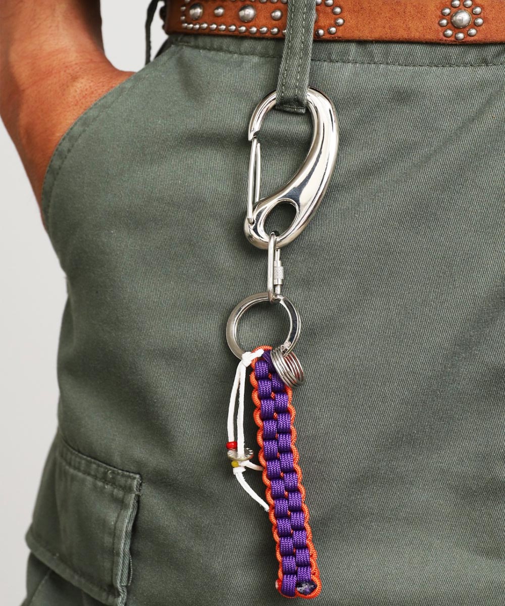 パラコード　#☆*:.. CHIKA..:*☆1 Paracord Key Chain （カナビラ付きパラコードキーチェーン）①
