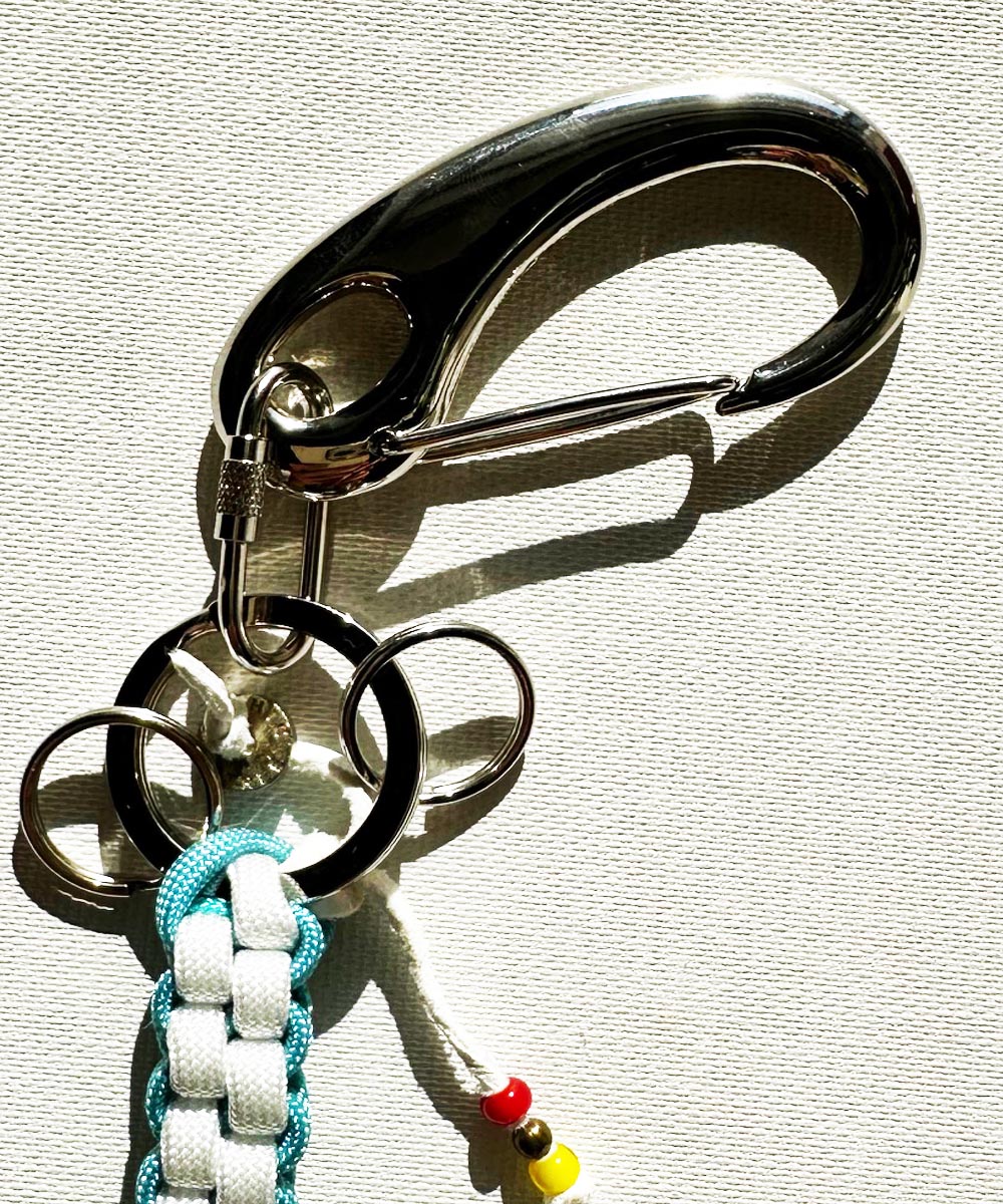 パラコード　#☆*:.. CHIKA..:*☆1 Paracord Key Chain （カナビラ付きパラコードキーチェーン）⑧