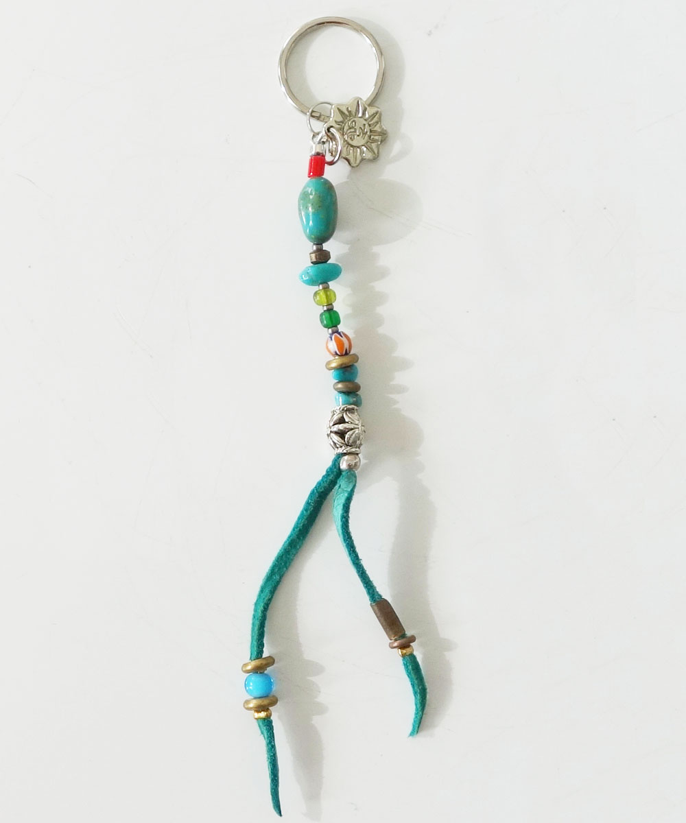 MALTI COLOR KEY RING(マルチカラーキーリング)
Top-Natural Stone
(TURQUOISE)1