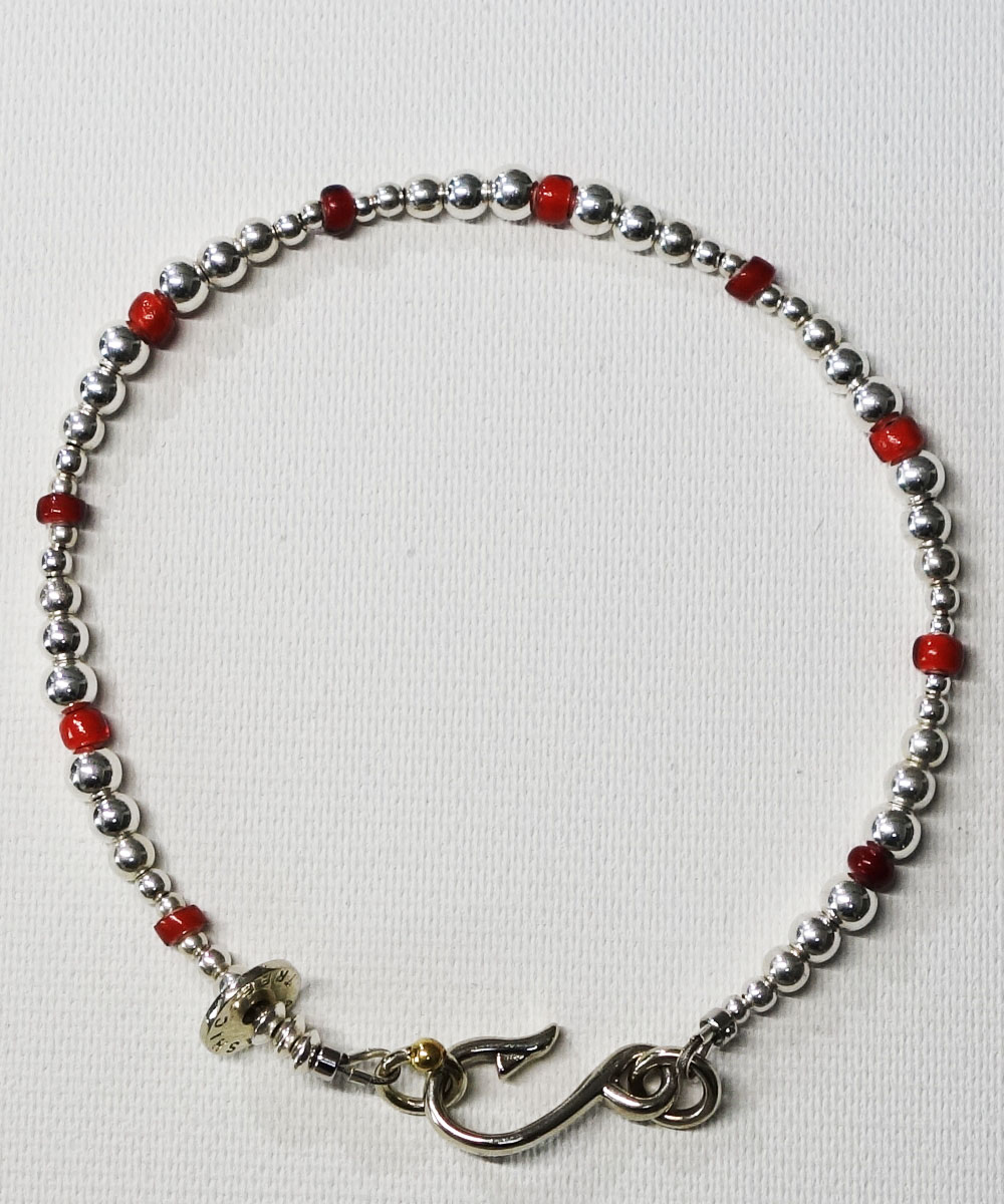 STERLING SILVER ＆ WHITE HEART WIRE ANKLET（スターリングシルバー＆ホワイトハートワイヤーアンクレット）1