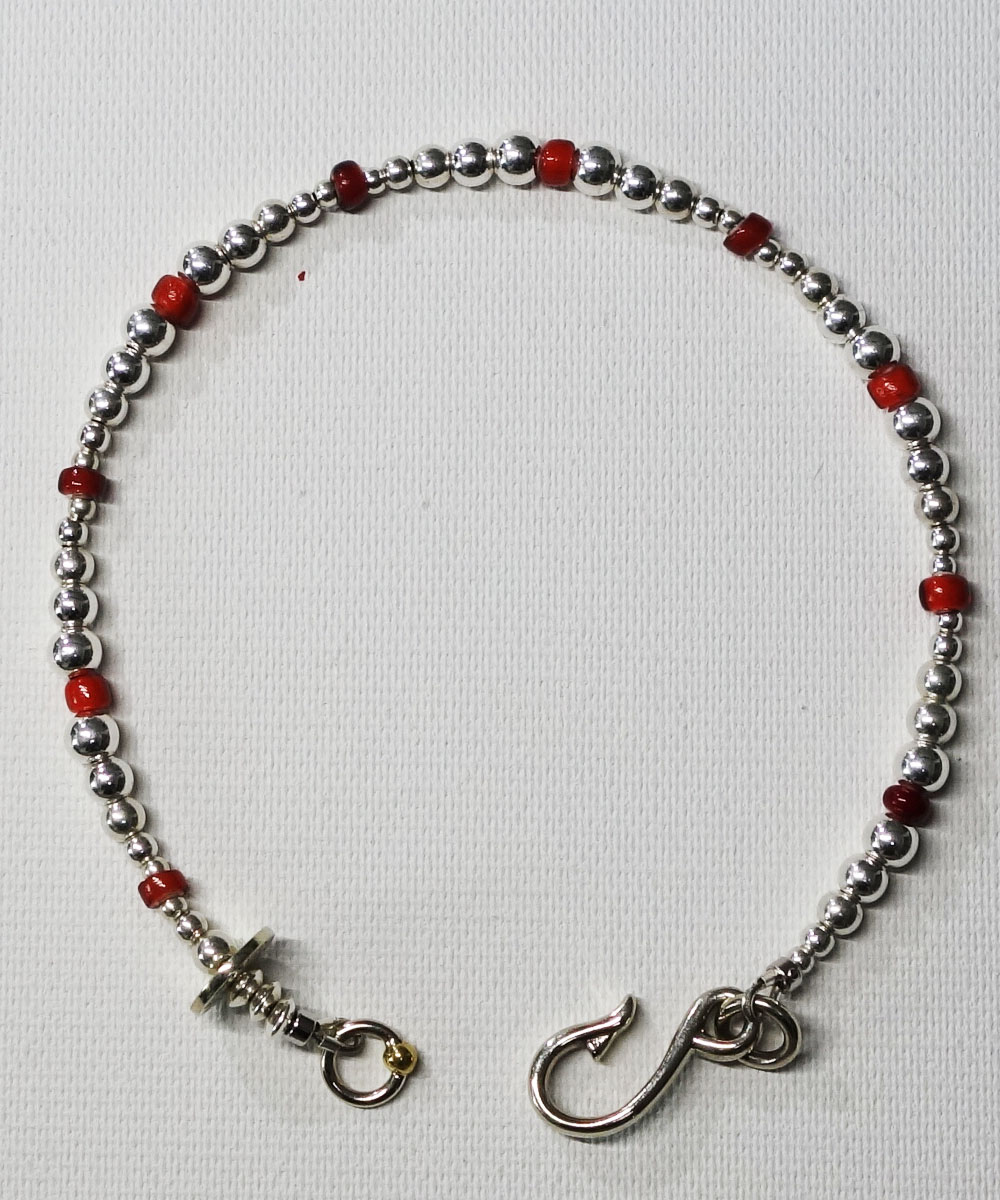 STERLING SILVER ＆ WHITE HEART WIRE ANKLET（スターリングシルバー＆ホワイトハートワイヤーアンクレット）2