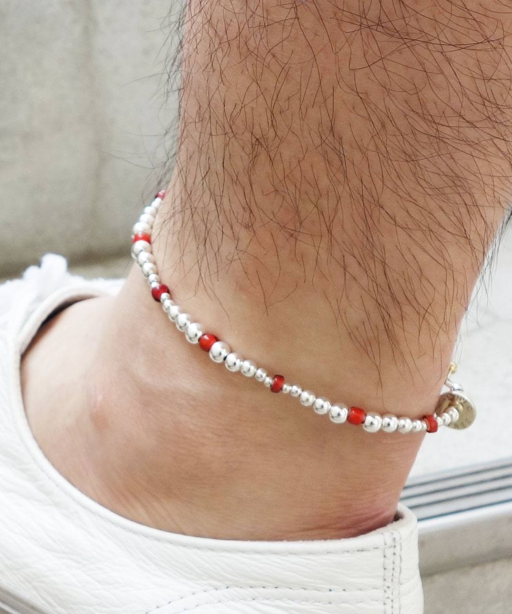 STERLING SILVER ＆ WHITE HEART WIRE ANKLET（スターリングシルバー＆ホワイトハートワイヤーアンクレット）6