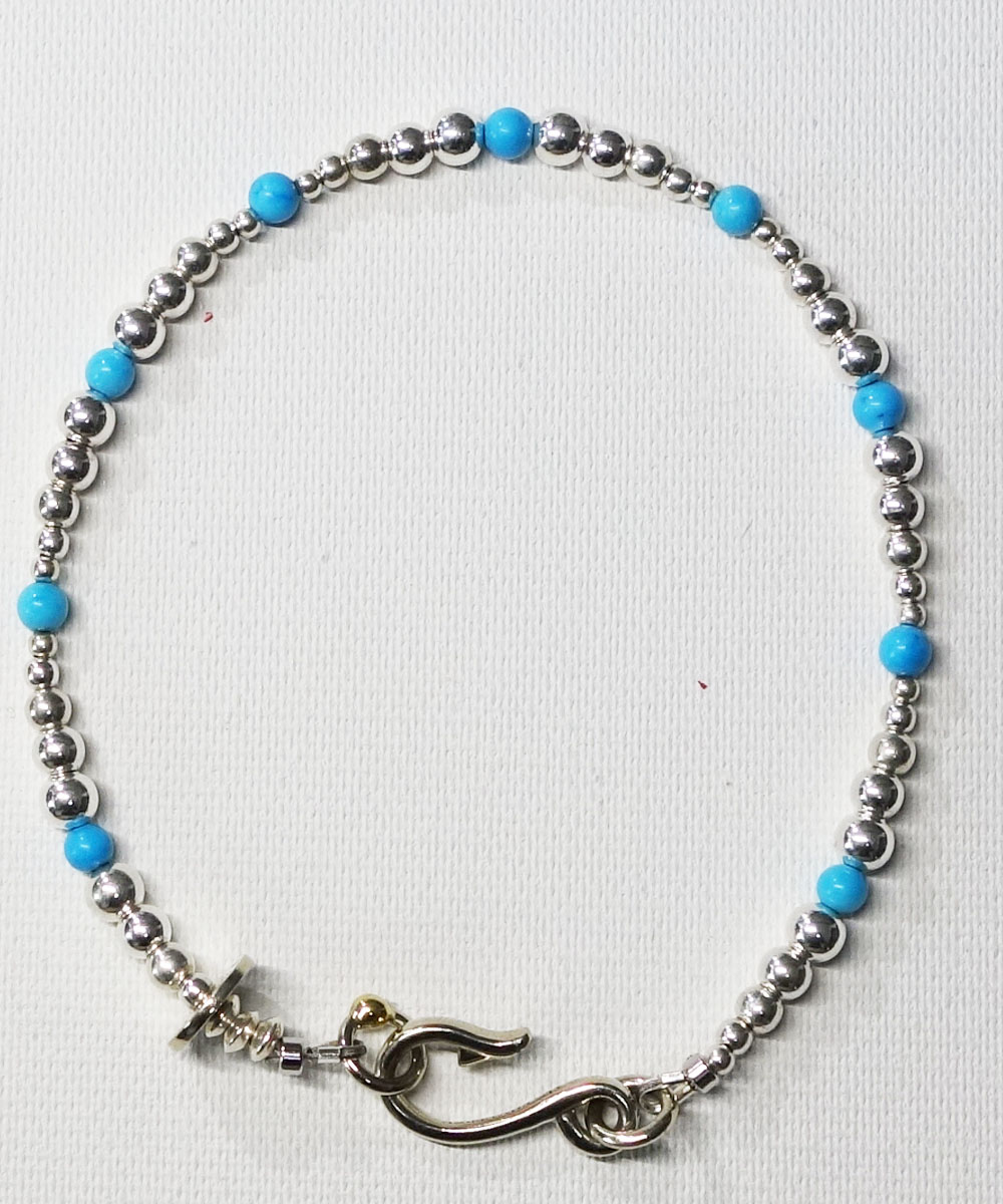 STERLING SILVER ＆ TURQUOISE  WIRE ANKLET（スターリングシルバー＆ターコイズワイヤーアンクレット）
