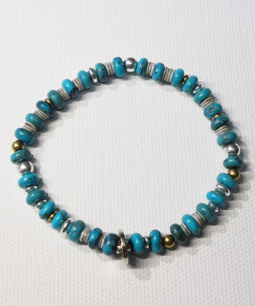 TURQUOISE BEADS BRACELET(ターコイズビーズ ブレスレット)｜COLOR-SAX 