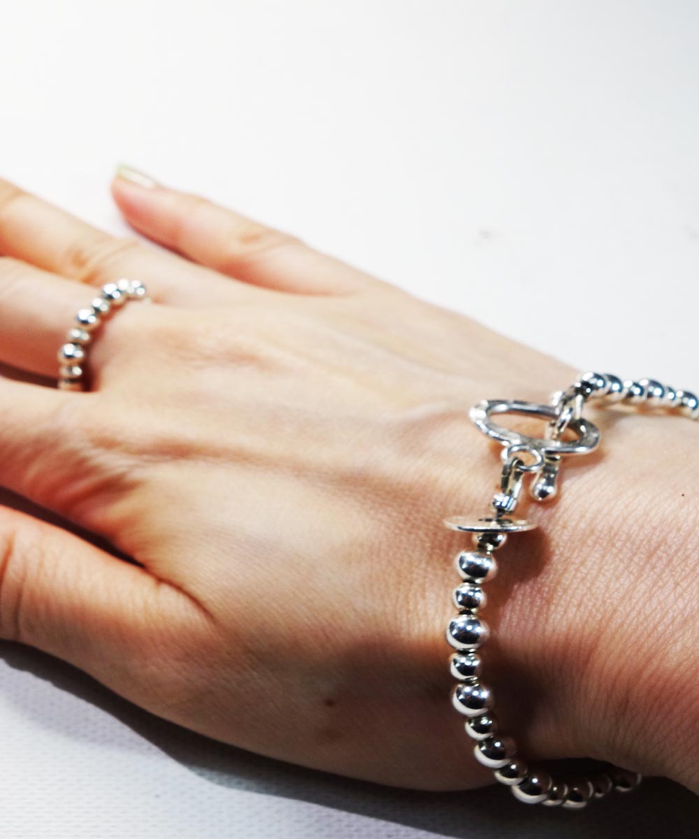 SILVER 925 ROUND BRACELET＆SILVER 925 ROUND RING(シルバーブレスレット＆シルバーリング)｜COLOR-SILVER｜AKASHIC  TREE