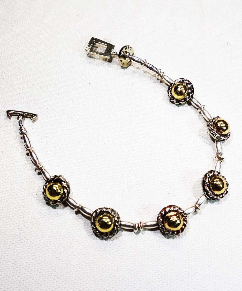 SILVER＆GOLD BEADS BRACELET(シルバー＆ゴールドビーズブレスレット)