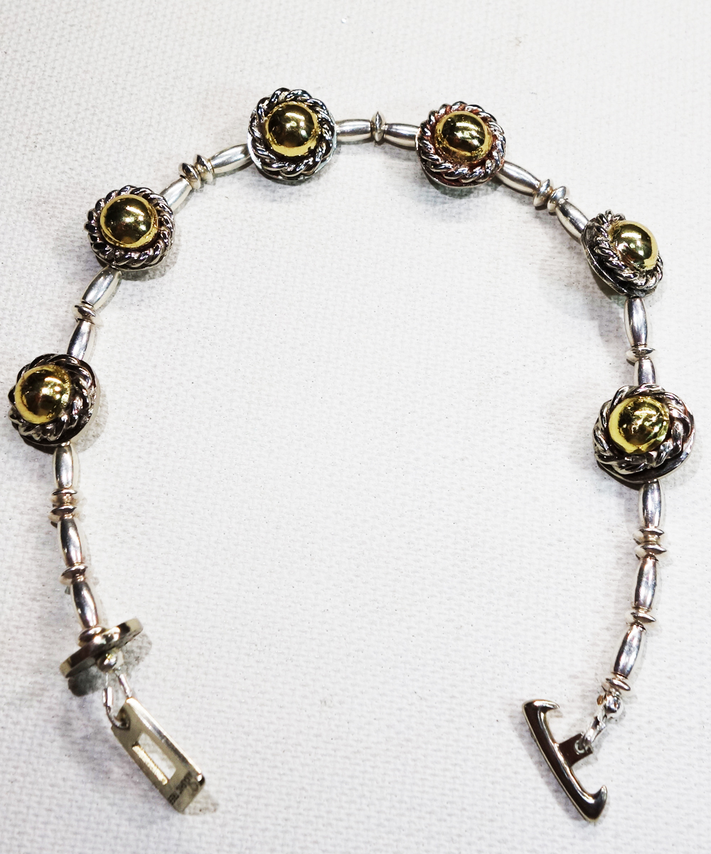 SILVER＆GOLD BEADS BRACELET(シルバー＆ゴールドビーズブレスレット)2