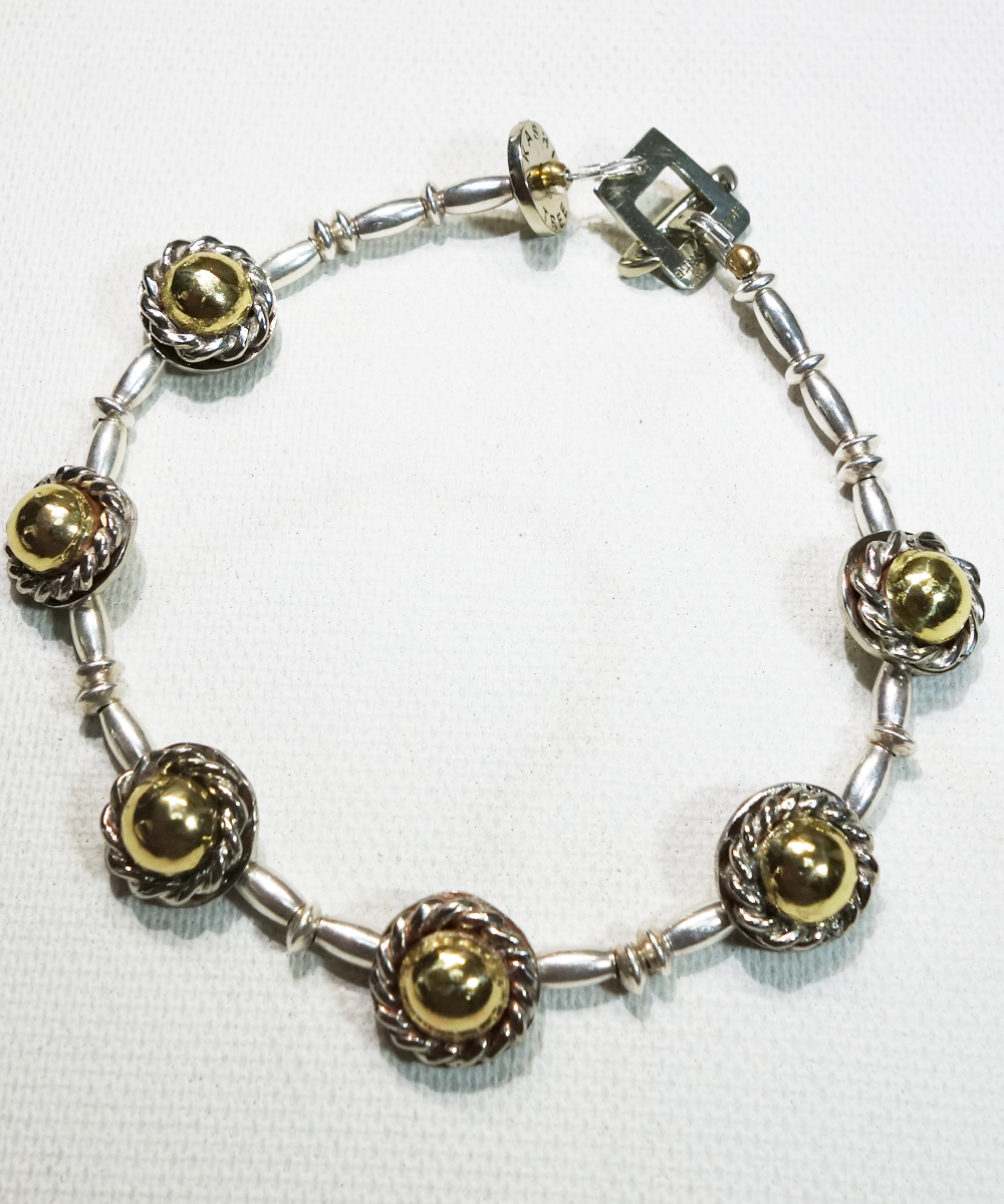 SILVER＆GOLD BEADS BRACELET(シルバー＆ゴールドビーズブレスレット)3