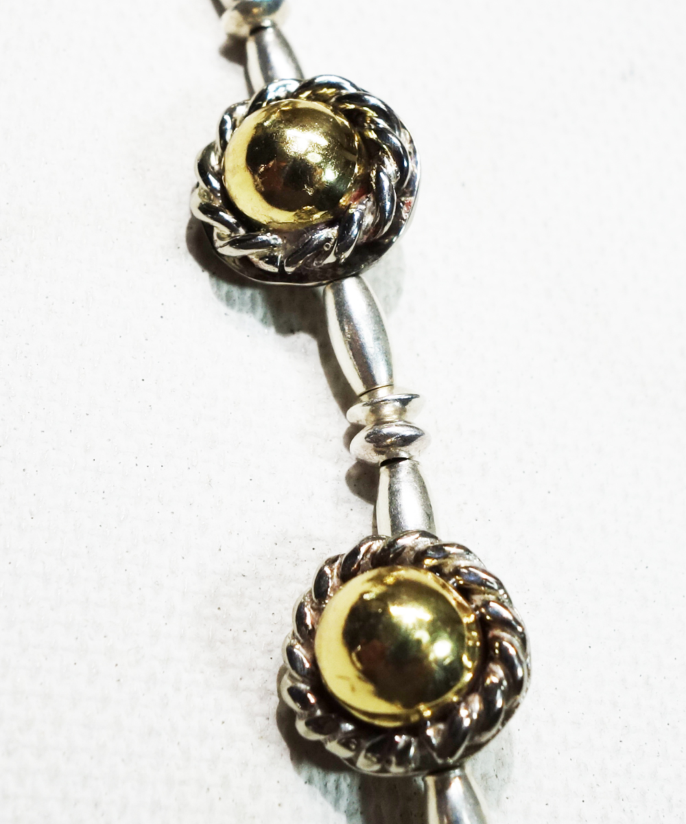 SILVER＆GOLD BEADS BRACELET(シルバー＆ゴールドビーズブレスレット)4