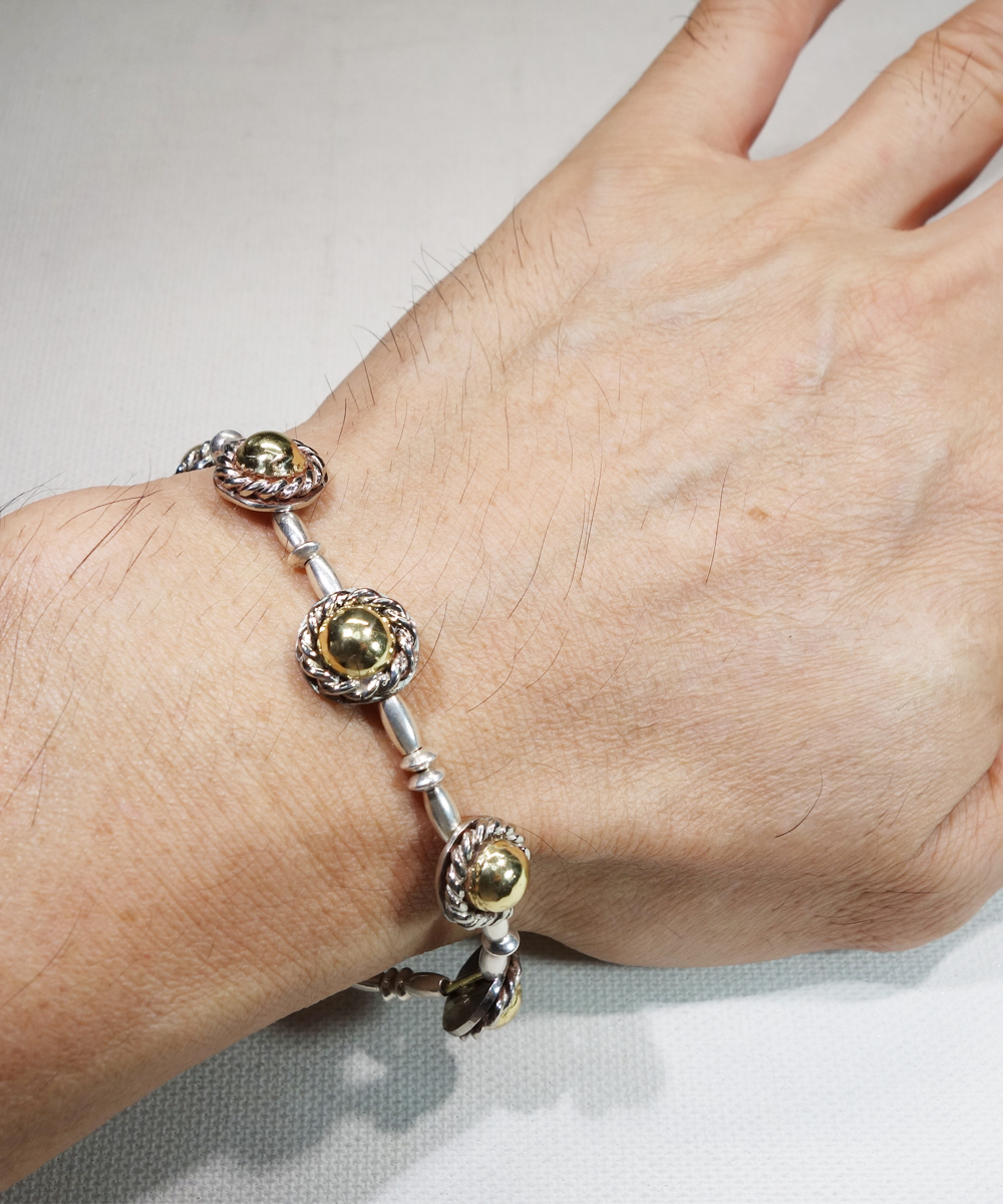SILVER＆GOLD BEADS BRACELET(シルバー＆ゴールドビーズブレスレット)7