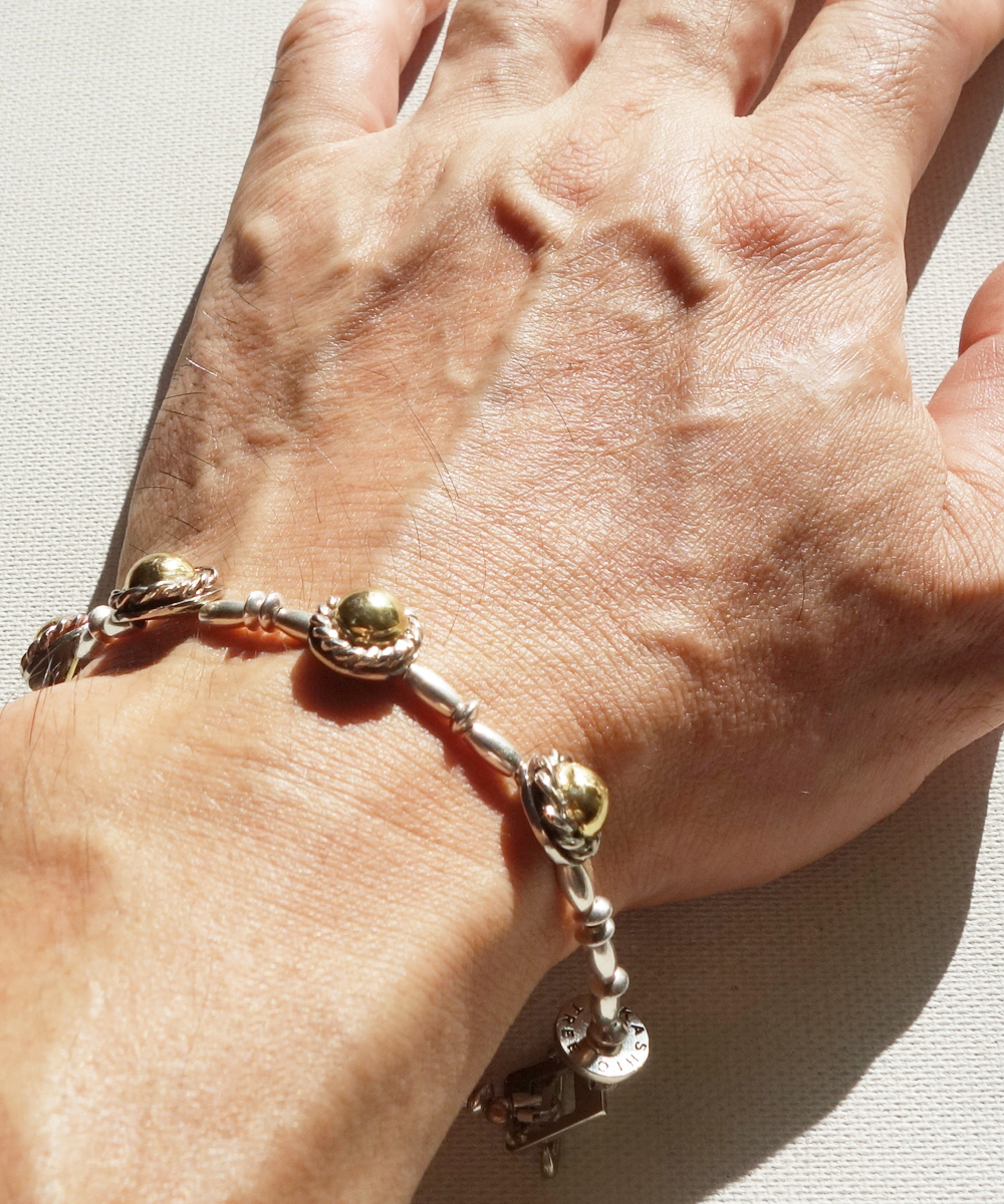 SILVER＆GOLD BEADS BRACELET(シルバー＆ゴールドビーズブレスレット)8