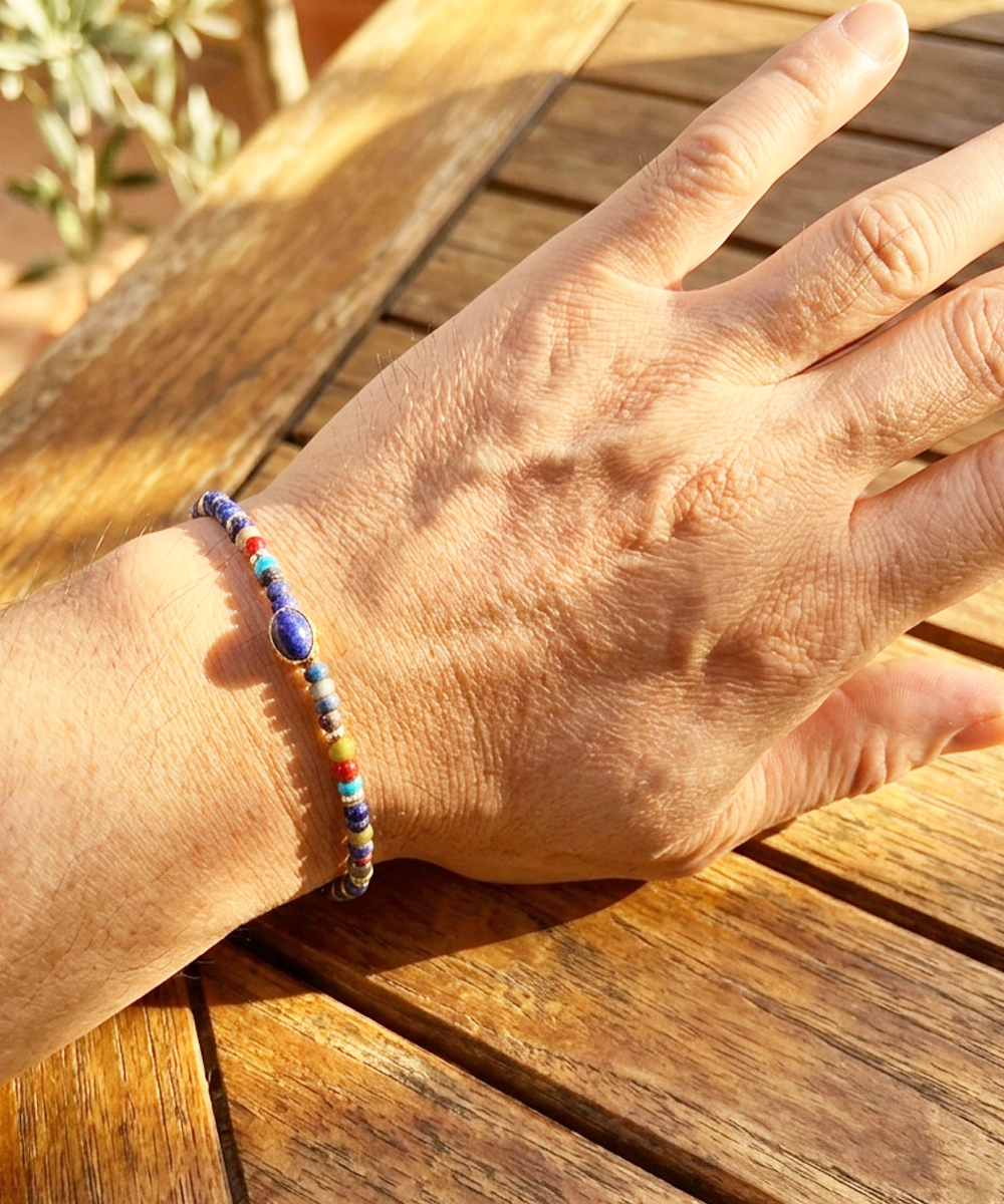 LAPISLAZULI BRACELET(ラピスラズリーブレスレット)｜COLOR-NAVY