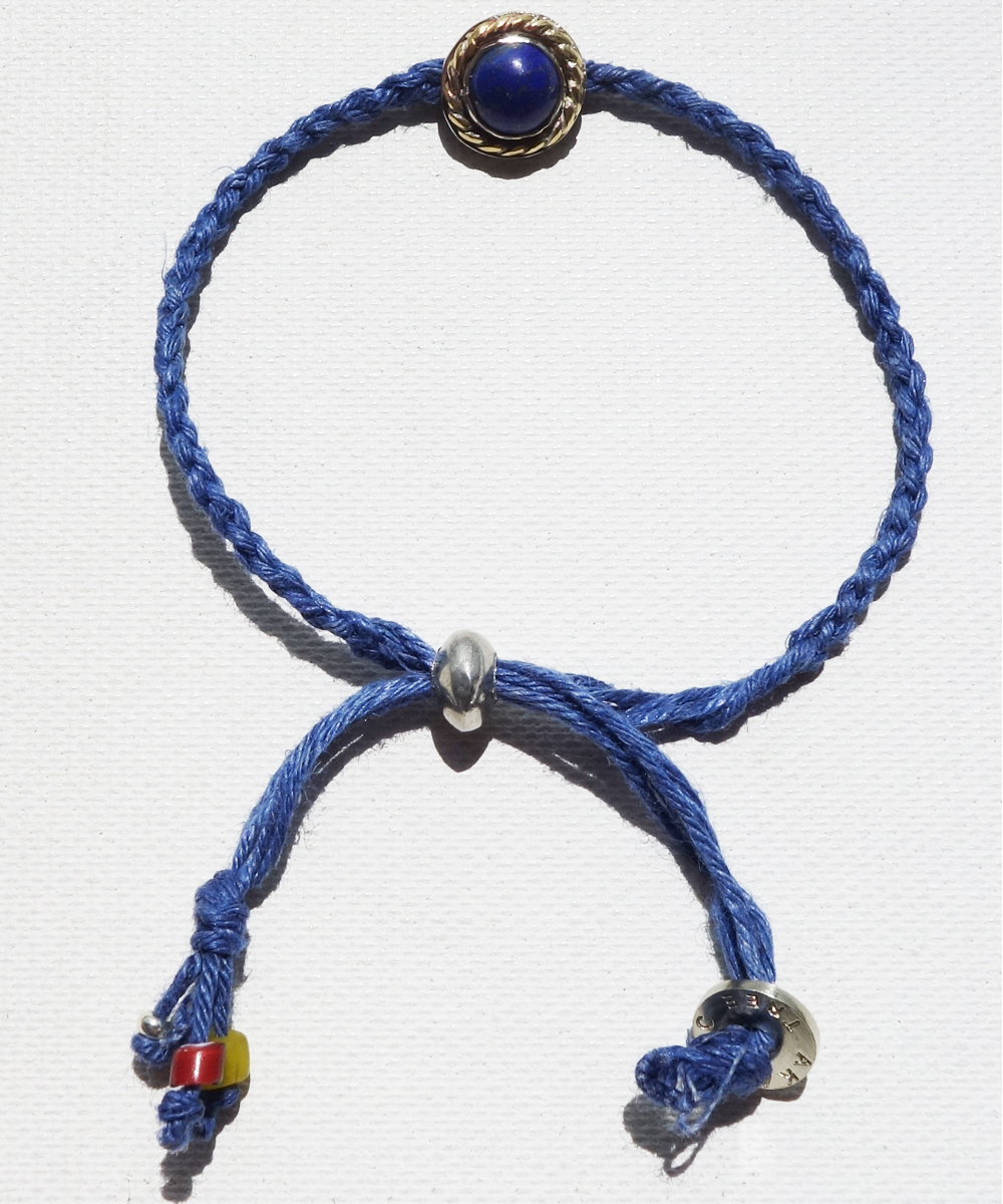 LAPIS LAZULI HEMP BRACELET（ラピスラズリー麻紐編み込みブレス）2