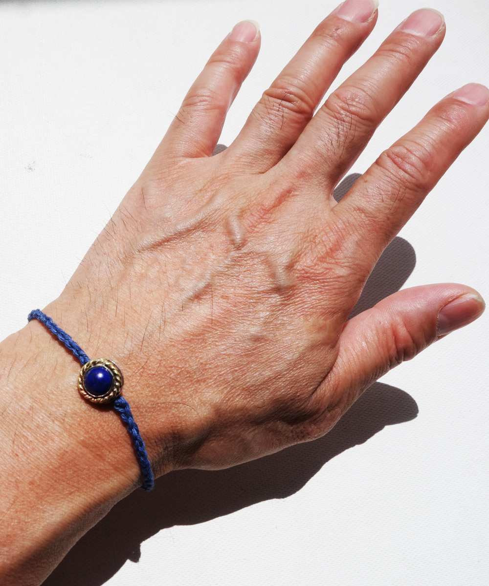 LAPIS LAZULI HEMP BRACELET（ラピスラズリー麻紐編み込みブレス）7