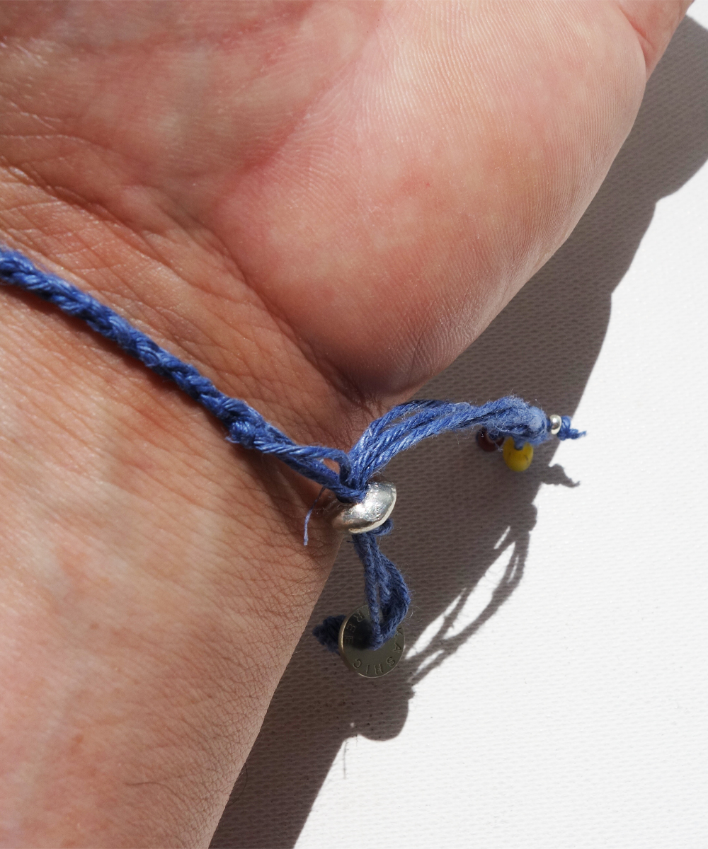 LAPIS LAZULI HEMP BRACELET（ラピスラズリー麻紐編み込みブレス）8