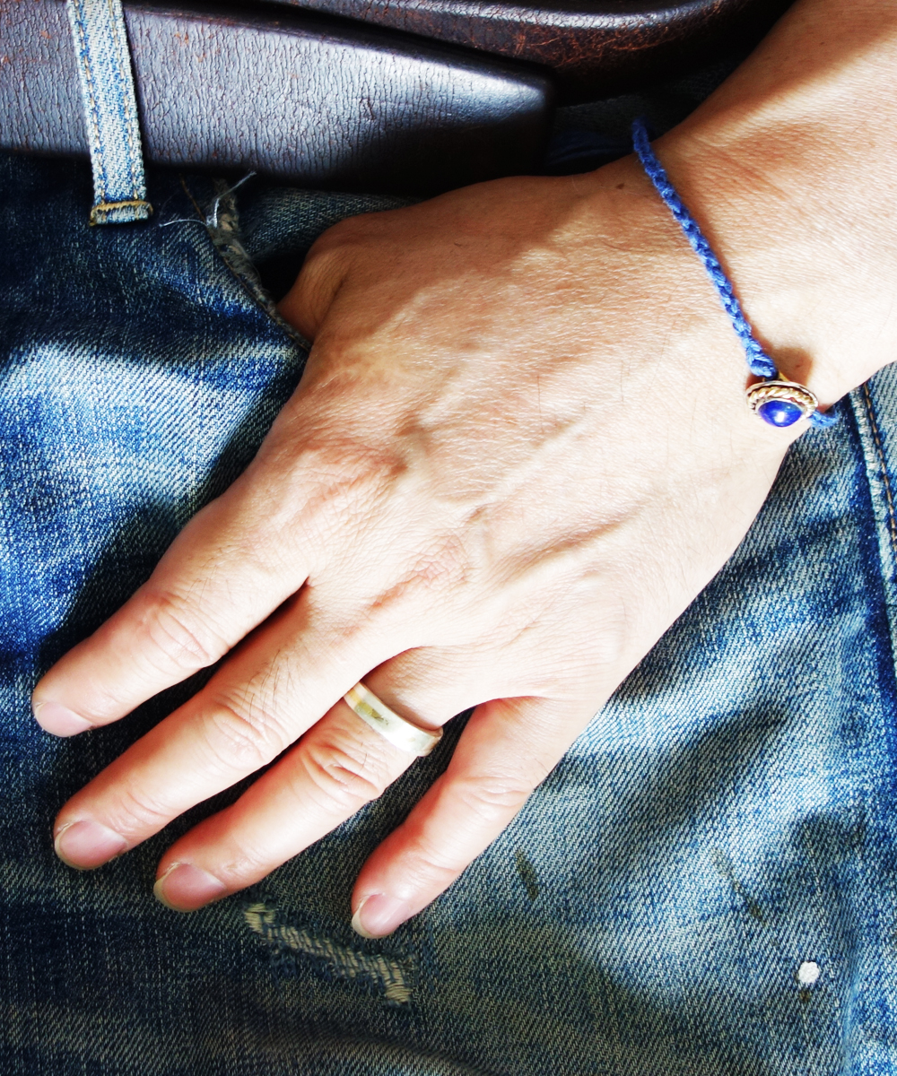 LAPIS LAZULI HEMP BRACELET（ラピスラズリー麻紐編み込みブレス）9