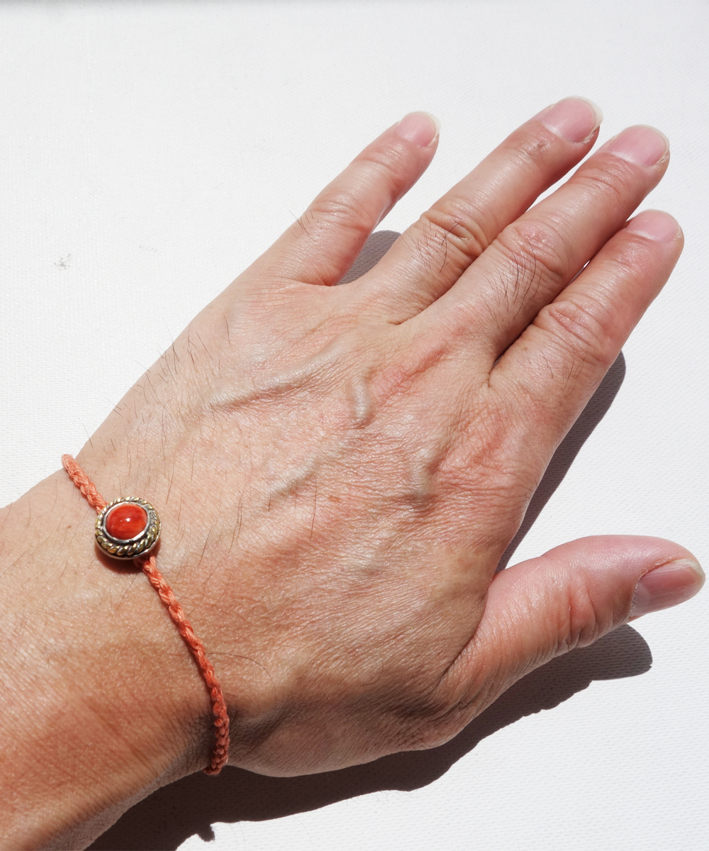 SPINY OYSTER SHELL HEMP BRACELET（スパイニーオイスターシェル麻紐編み込みブレス）7