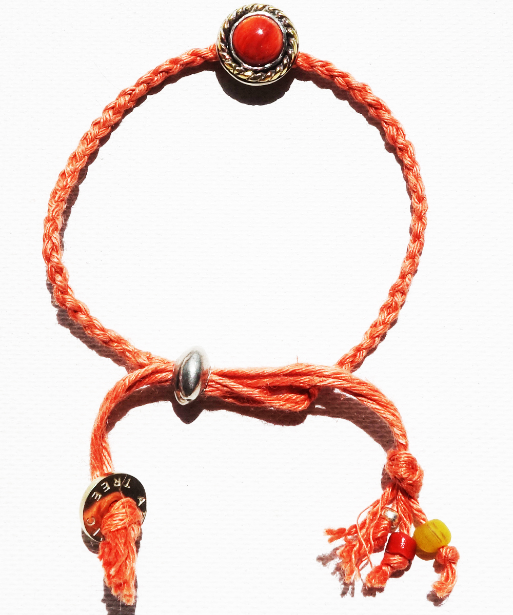 SPINY OYSTER SHELL HEMP BRACELET（スパイニーオイスターシェル麻紐
