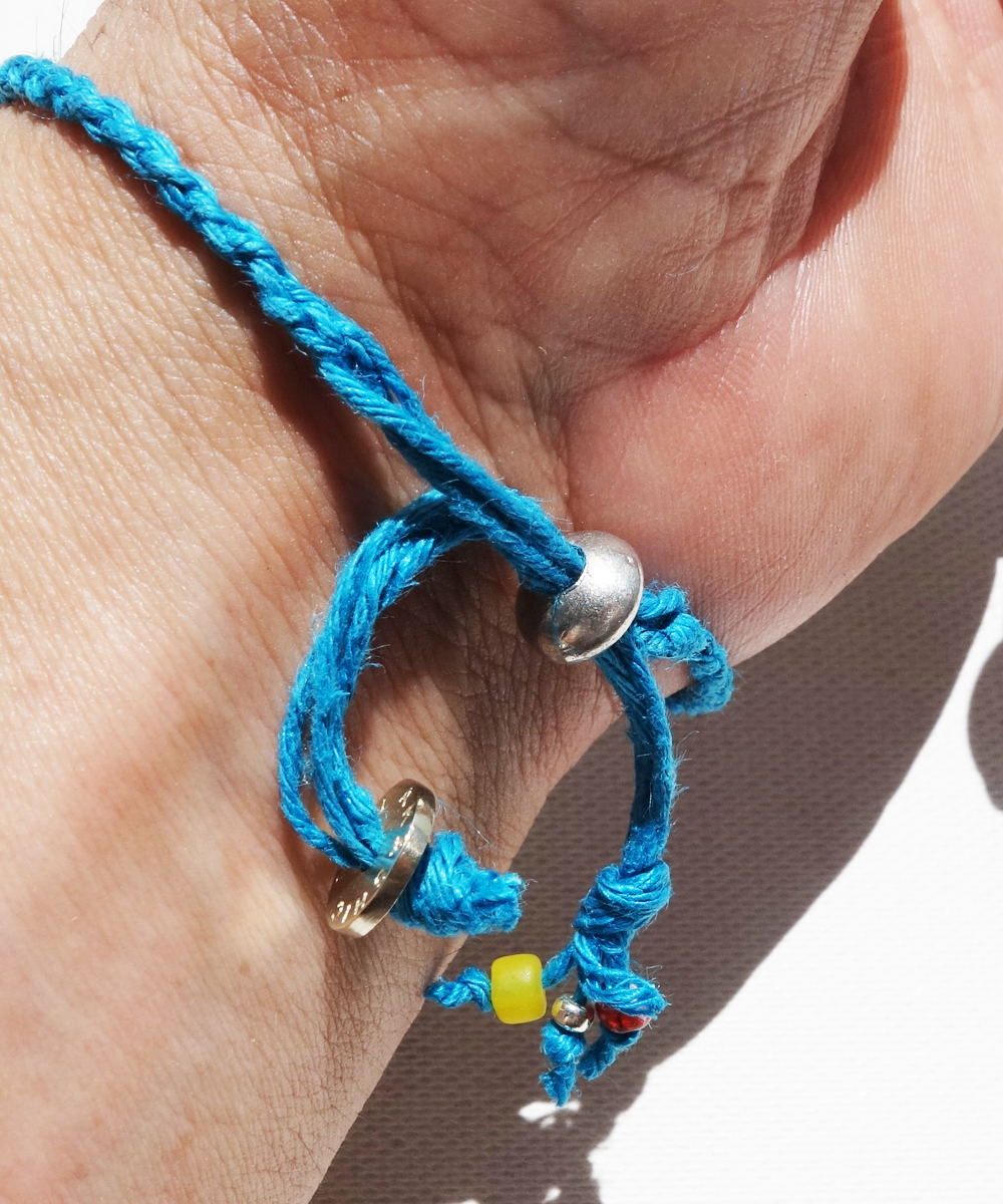 TURQUOISE HEMP BRACELET（ターコイズ麻紐編み込みブレス）8