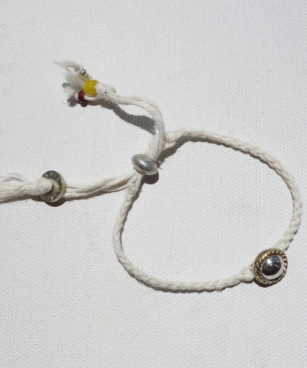 SILVER HEMP BRACELET（シルバー麻紐編み込みブレス）