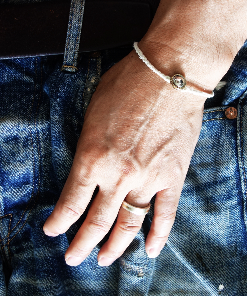 SILVER HEMP BRACELET（シルバー麻紐編み込みブレス）9