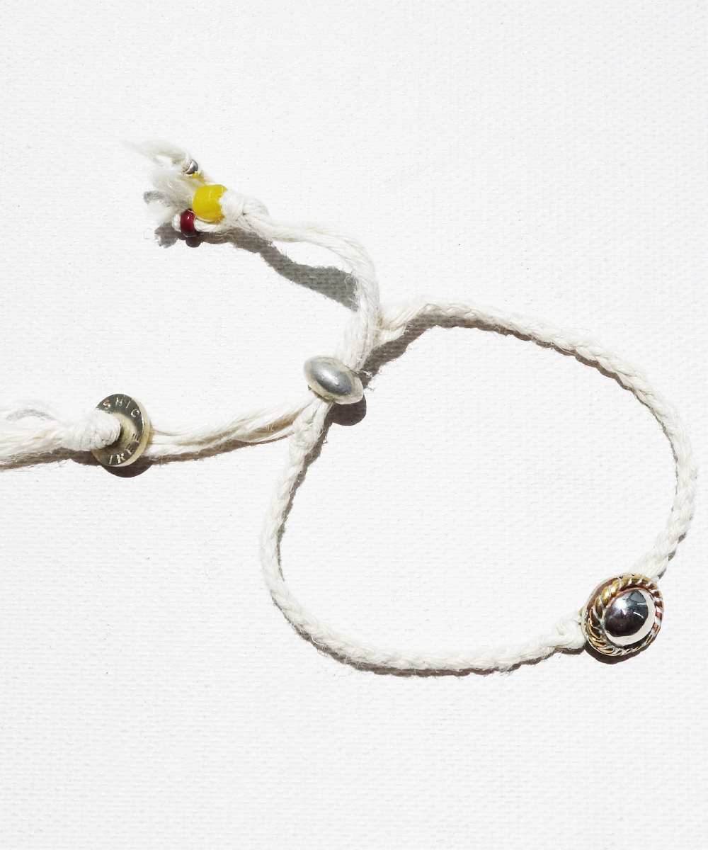 SILVER HEMP BRACELET（シルバー麻紐編み込みブレス）